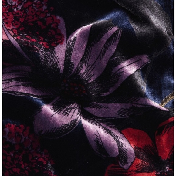 NWT TRINA TURK Eclair Floral Velvet Shift Dress Size Large - Picture 6 of 6